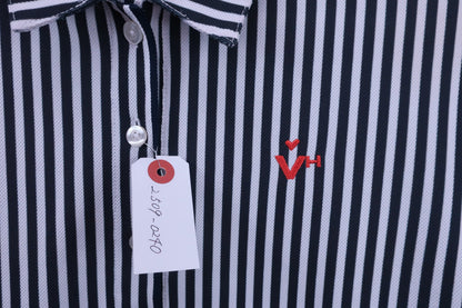 VIVA HEART(ビバハート) ポロシャツ 白黒ストライプ レディース 42 A