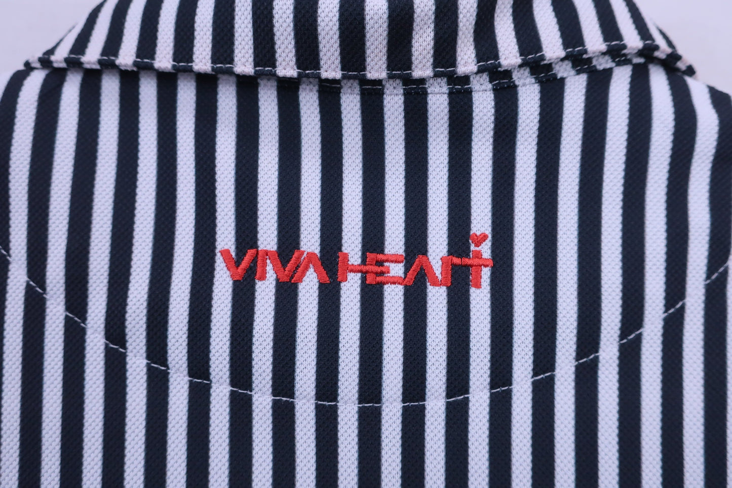 VIVA HEART(ビバハート) ポロシャツ 白黒ストライプ レディース 42 A