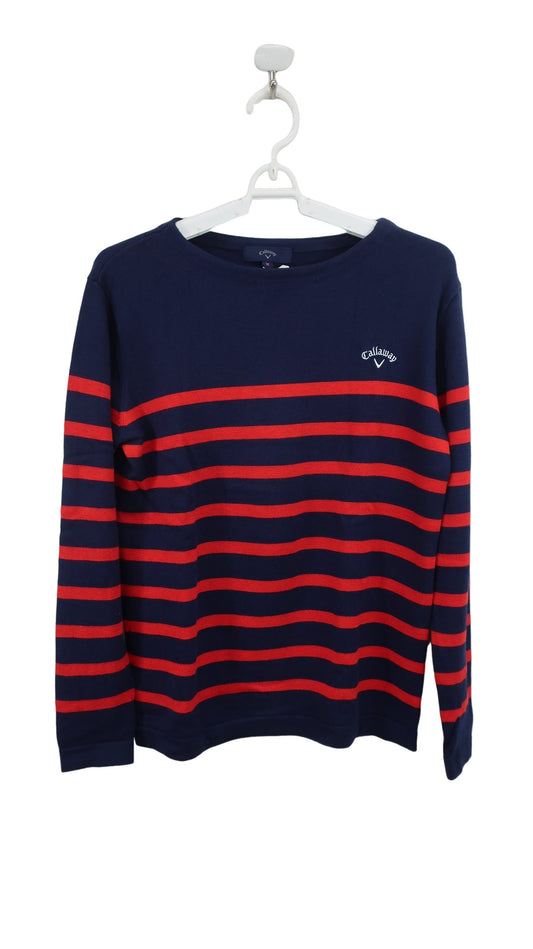 Callaway(キャロウェイ) セーター ネイビー赤ボーダー レディース M 241-8260804 B