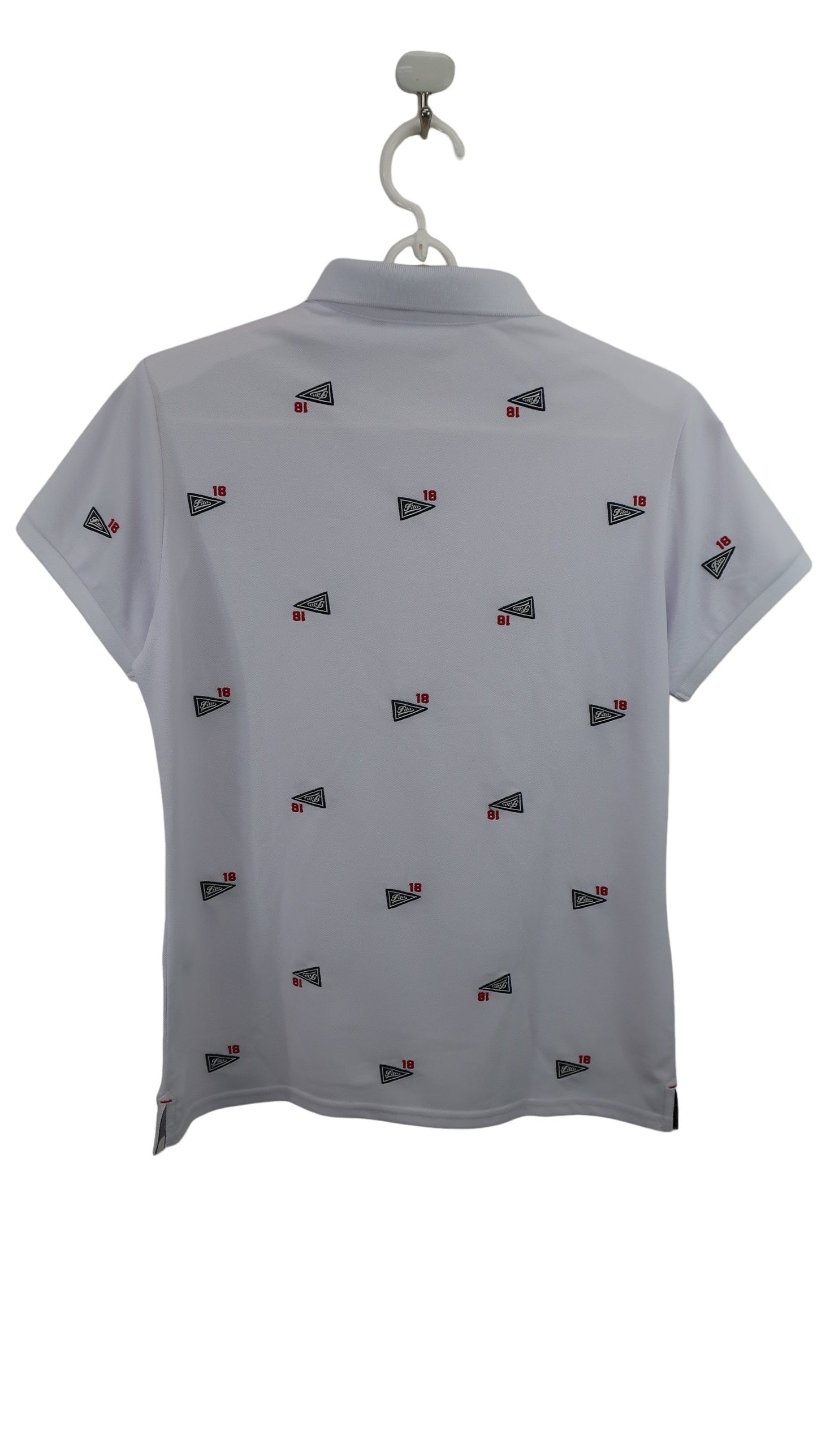 FILA GOLF(フィラゴルフ) ポロシャツ 白ネイビー総柄 レディース L A