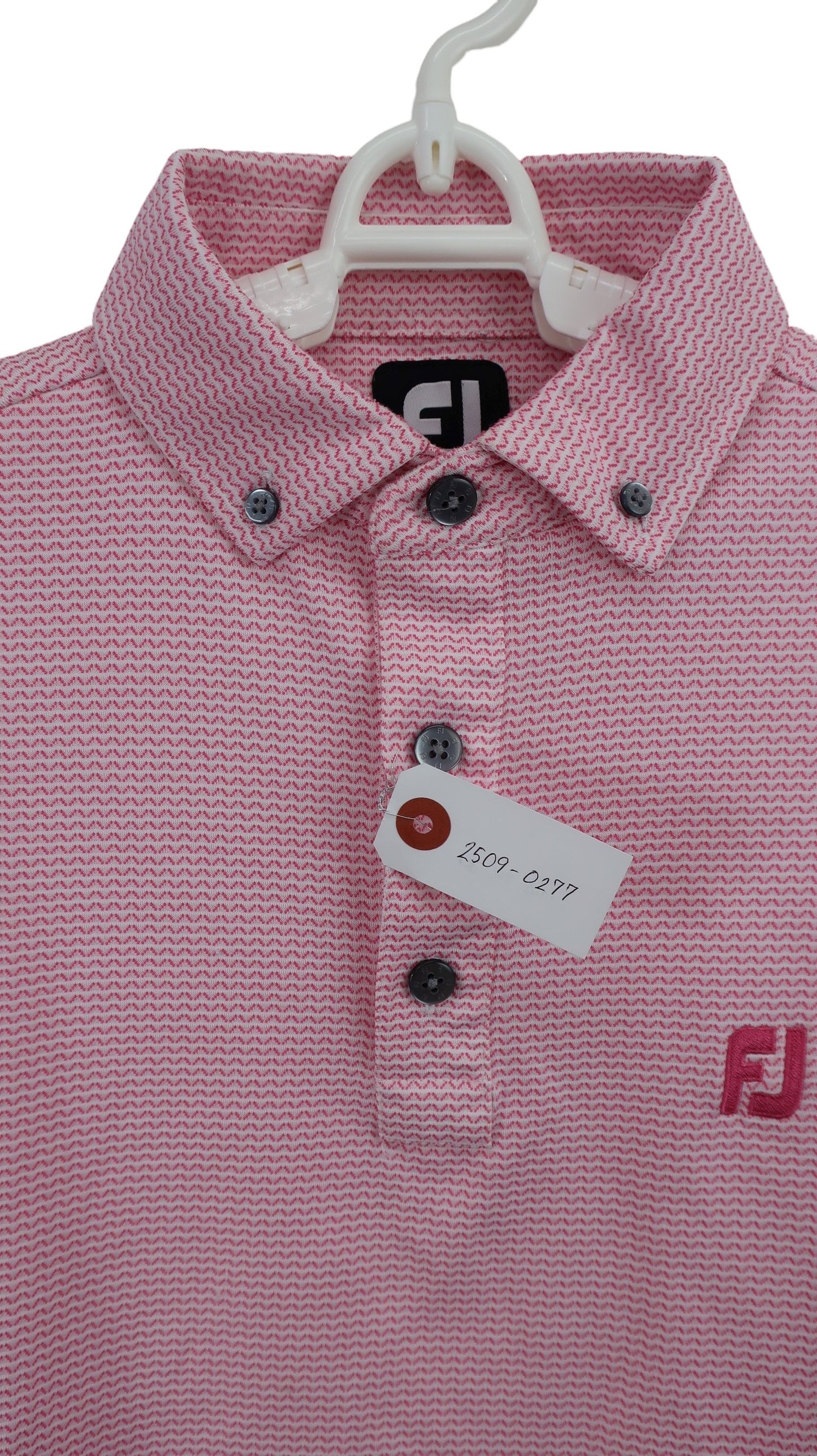 FOOTJOY(フットジョイ) 長袖ポロシャツ ピンク総柄 メンズ M B