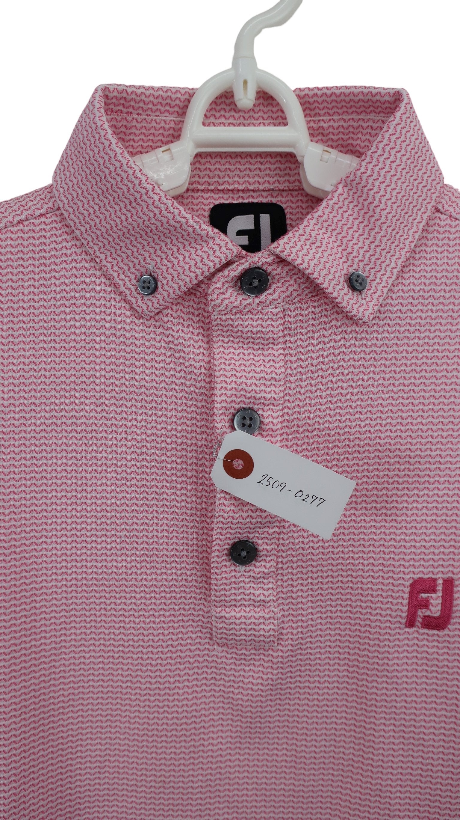 FOOTJOY(フットジョイ) 長袖ポロシャツ ピンク総柄 メンズ M B
