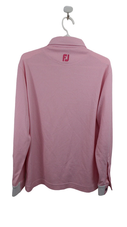 FOOTJOY(フットジョイ) 長袖ポロシャツ ピンク総柄 メンズ M B