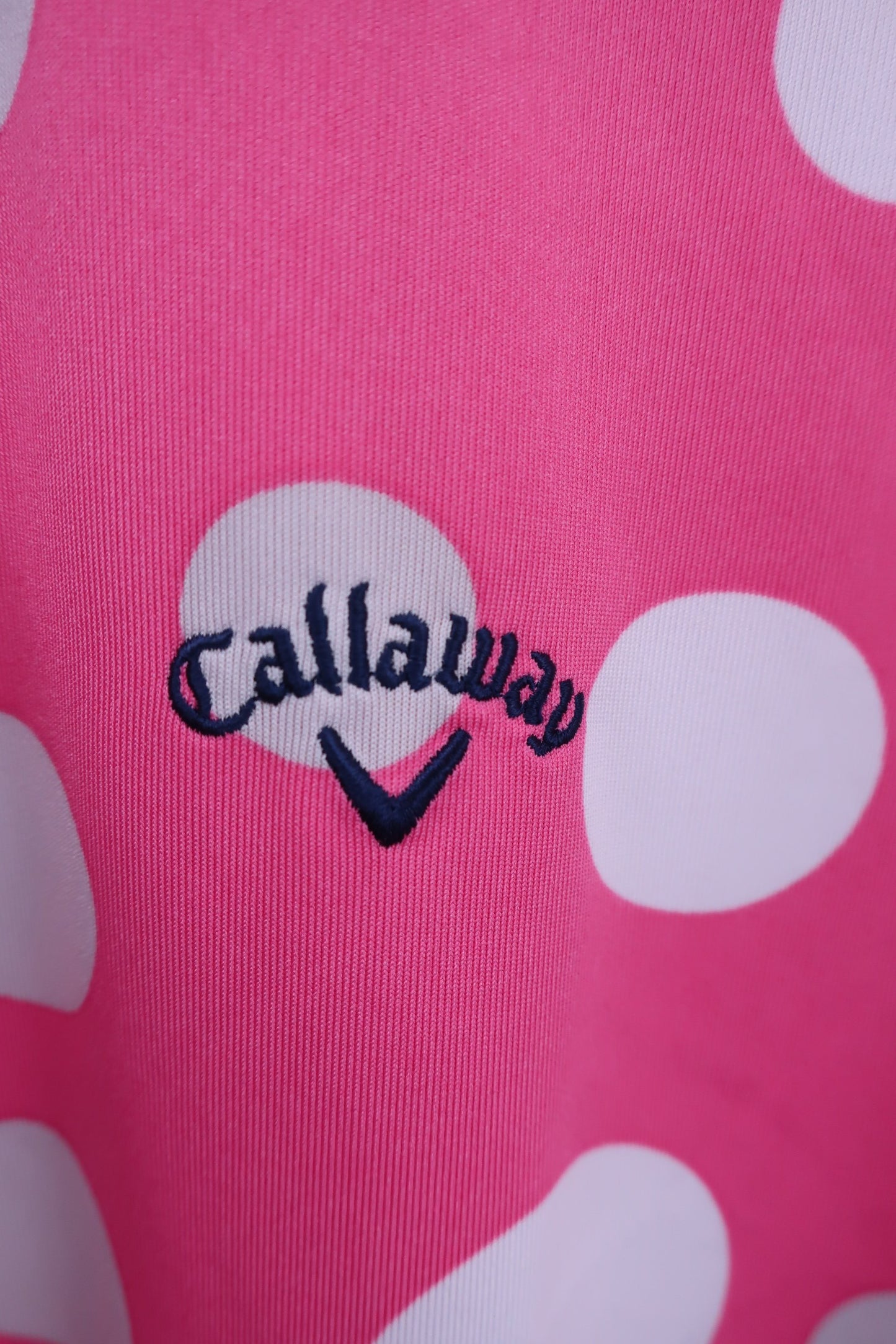 Callaway(キャロウェイ) ポロシャツ ピンク白水玉柄 レディース LL 241-151899 B