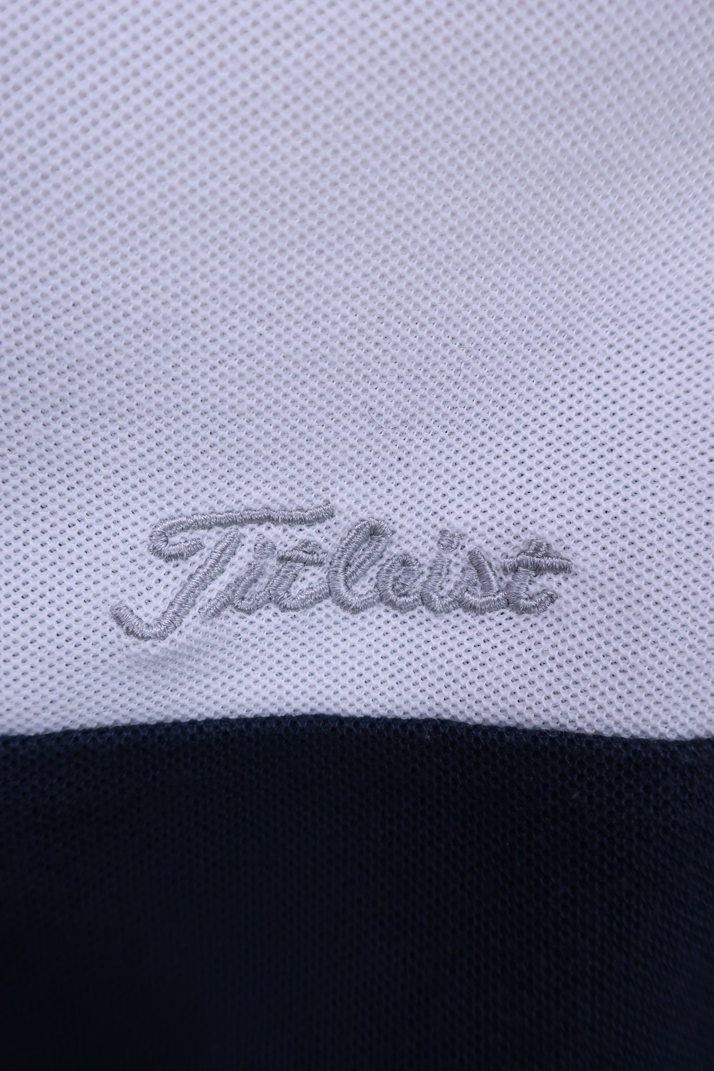 Titleist(タイトリスト) ノースリーブポロシャツ 白ネイビー レディース LL B