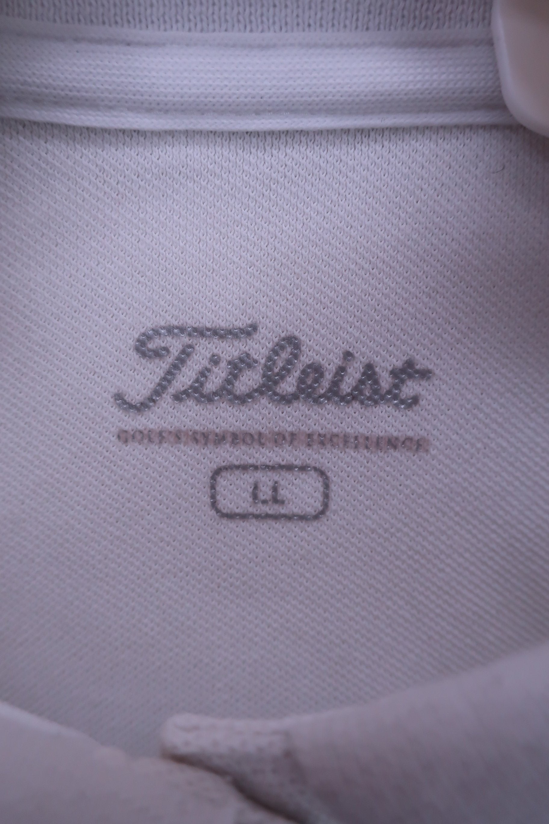 Titleist(タイトリスト) ノースリーブポロシャツ 白ネイビー レディース LL B