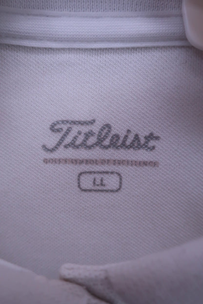 Titleist(タイトリスト) ノースリーブポロシャツ 白ネイビー レディース LL B