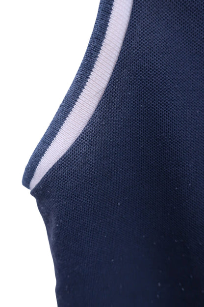 Titleist(タイトリスト) ノースリーブポロシャツ 白ネイビー レディース LL B