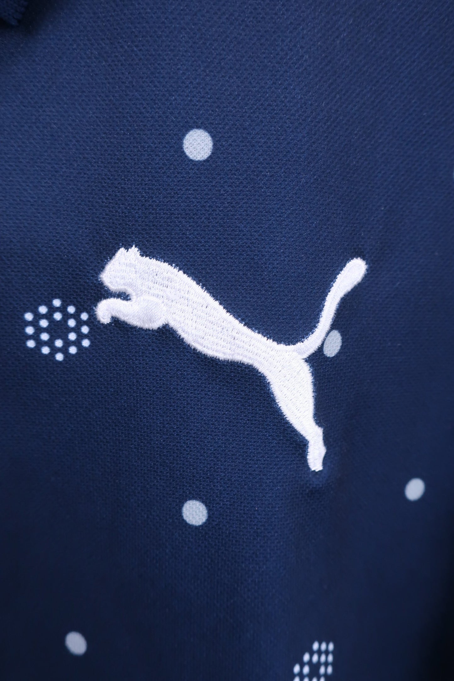 PUMA GOLF(プーマゴルフ) ポロシャツ ネイビー白ドット柄 レディース XL B