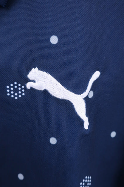 PUMA GOLF(プーマゴルフ) ポロシャツ ネイビー白ドット柄 レディース XL B