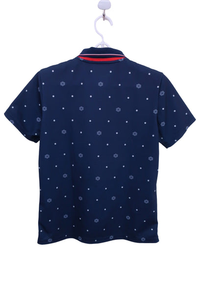 PUMA GOLF(プーマゴルフ) ポロシャツ ネイビー白ドット柄 レディース XL B