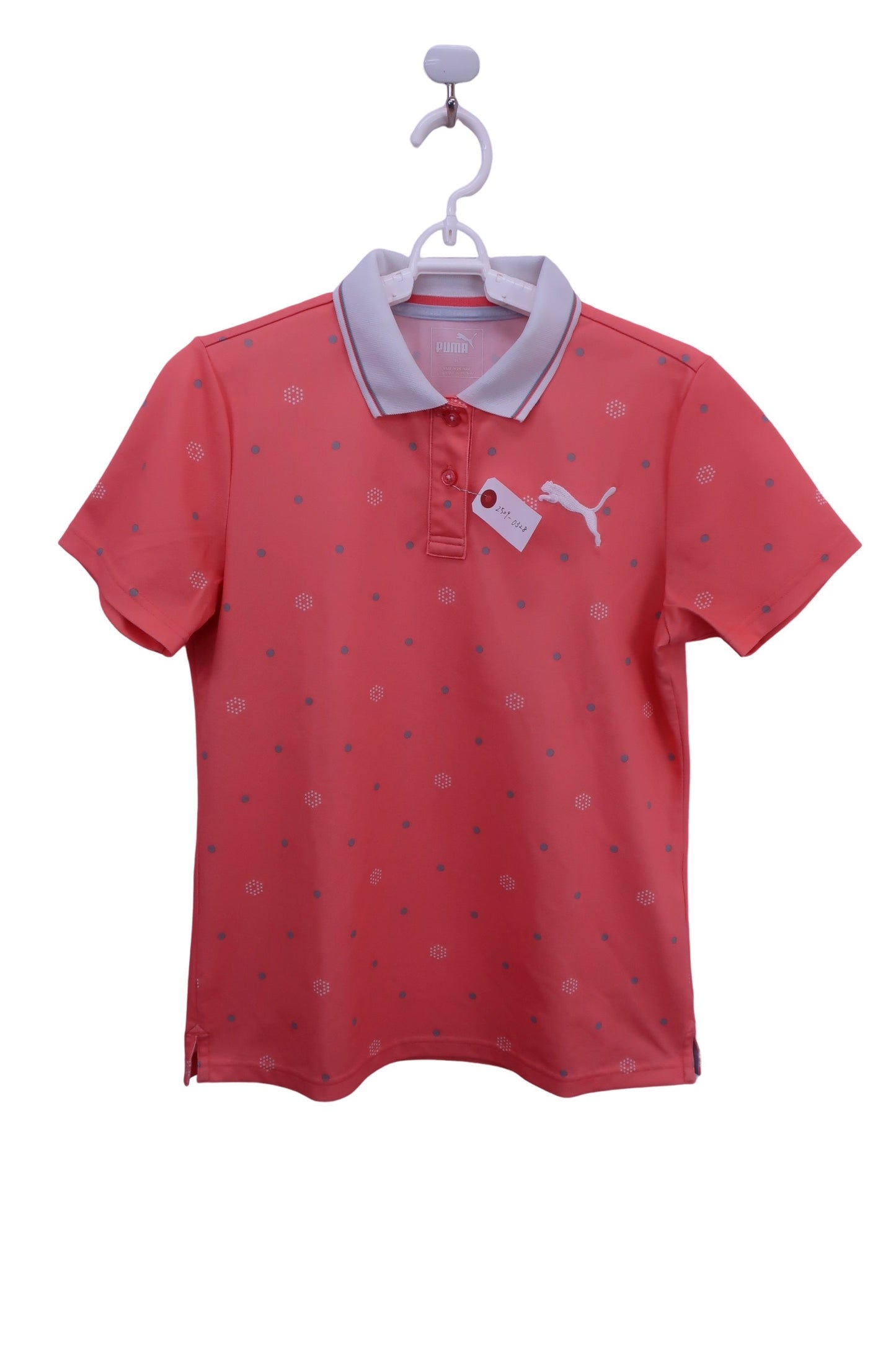 PUMA GOLF(プーマゴルフ) ポロシャツ ピンクドット柄 レディース XL A