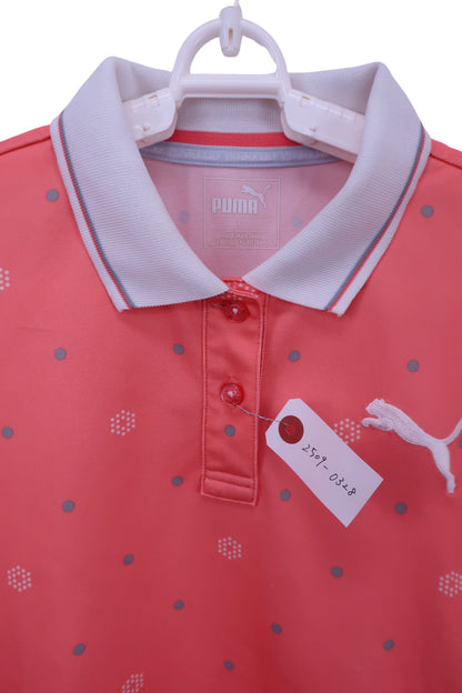 PUMA GOLF(プーマゴルフ) ポロシャツ ピンクドット柄 レディース XL A