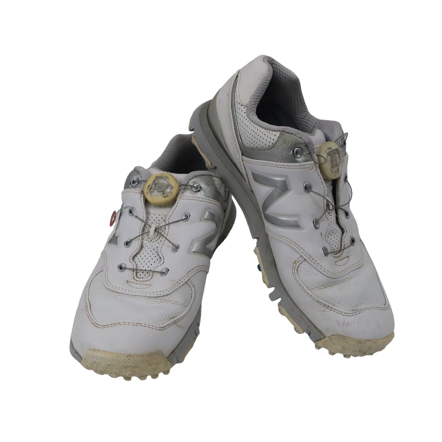 New Balance golf(ニューバランスゴルフ) ダイヤル式ゴルフシューズ 白シルバー レディース 24.0cm DWGB574WS B