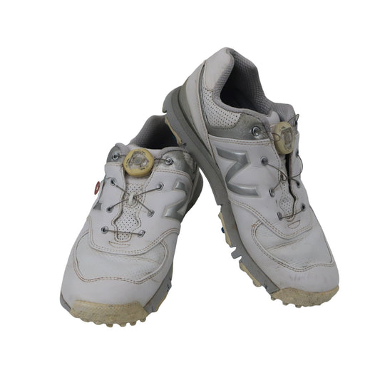 New Balance golf(ニューバランスゴルフ) ダイヤル式ゴルフシューズ 白シルバー レディース 24.0cm DWGB574WS B