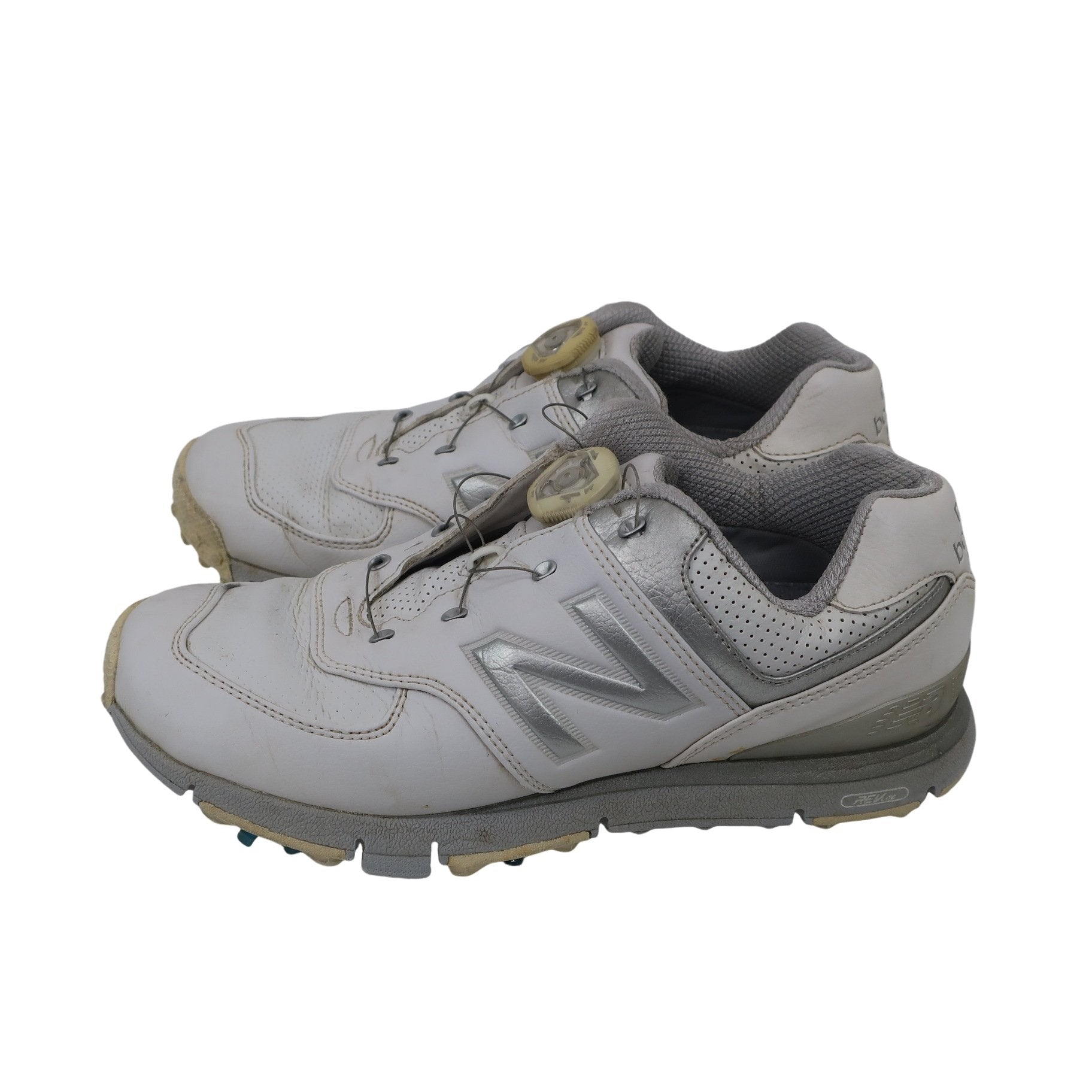 New Balance golf(ニューバランスゴルフ) ダイヤル式ゴルフシューズ 白シルバー レディース 24.0cm DWGB574WS B