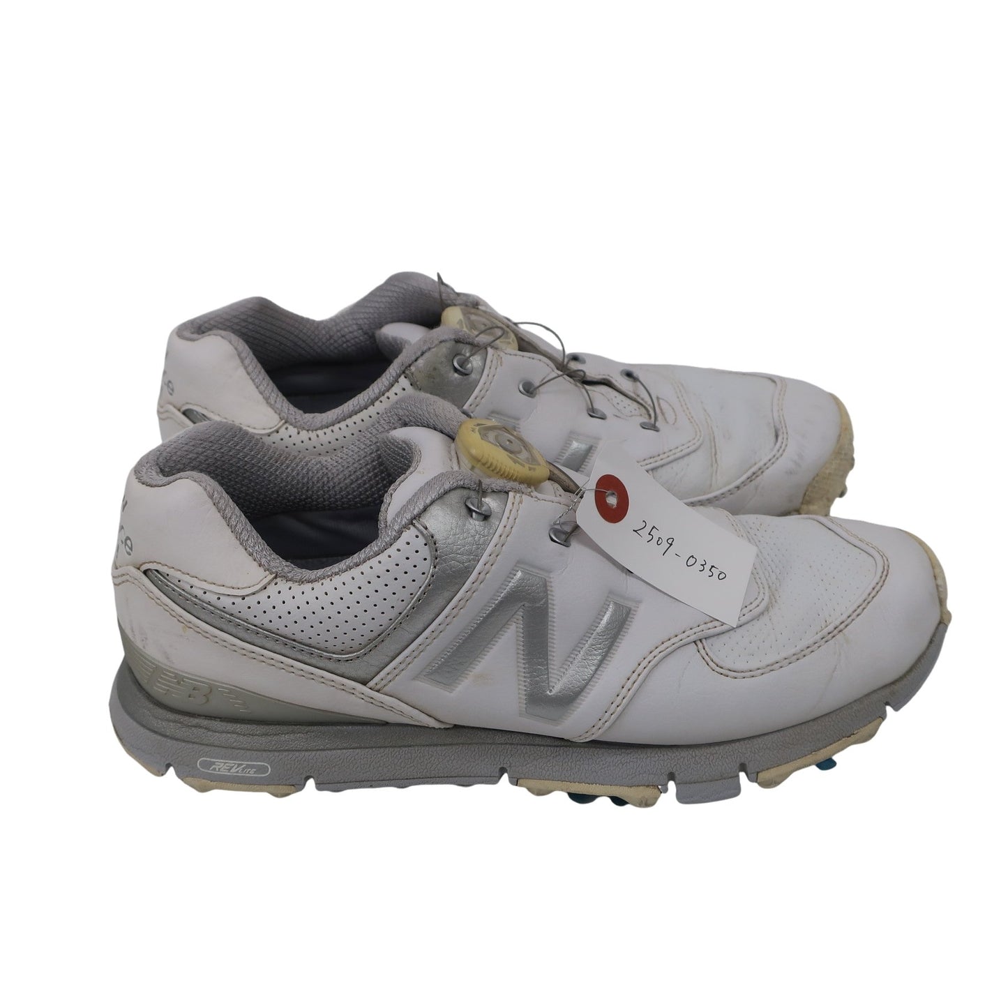 New Balance golf(ニューバランスゴルフ) ダイヤル式ゴルフシューズ 白シルバー レディース 24.0cm DWGB574WS B