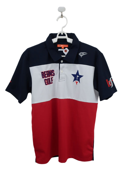 BEAMS GOLF(ビームスゴルフ) ポロシャツ ネイビー白赤 レディース M A