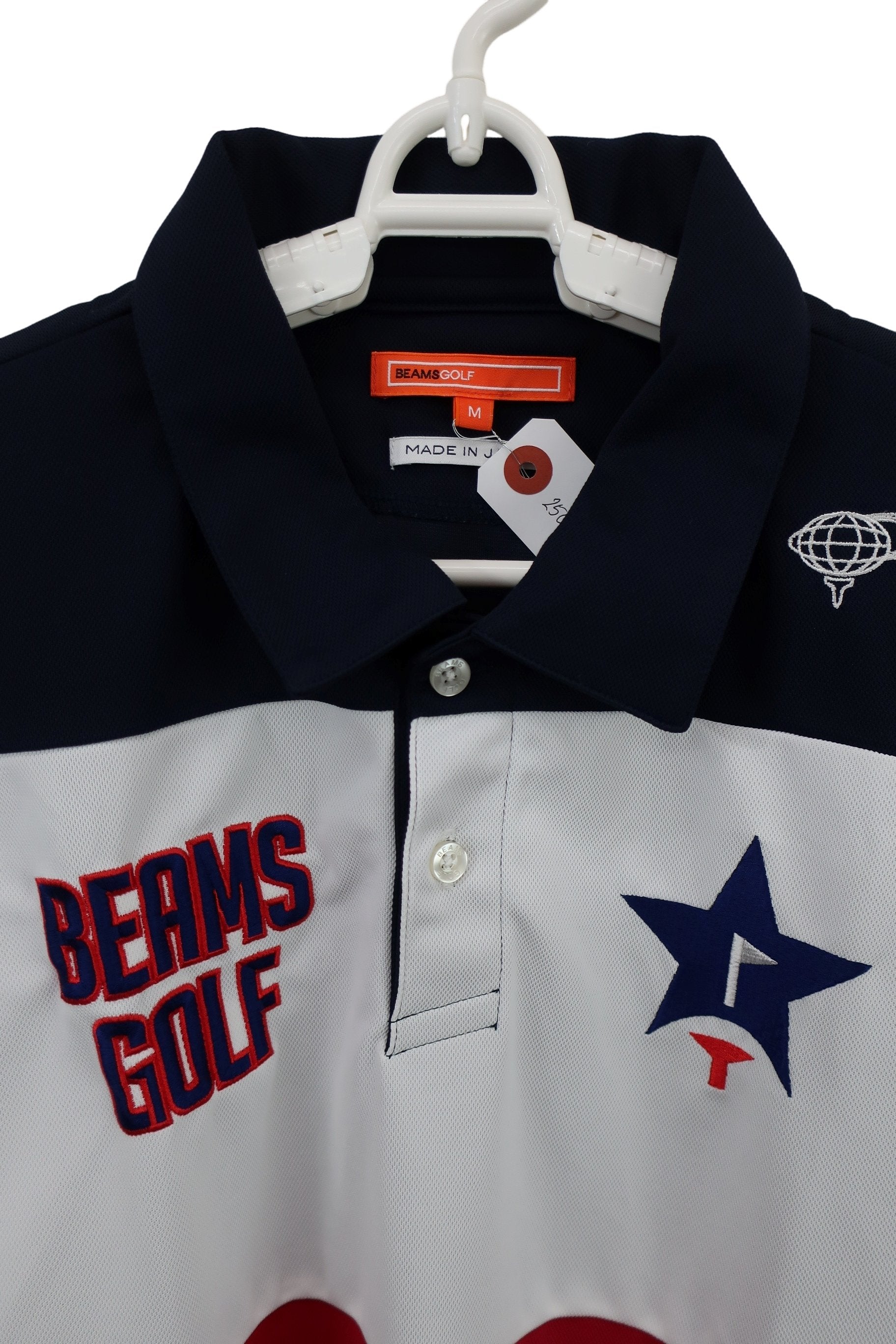 BEAMS GOLF(ビームスゴルフ) ポロシャツ ネイビー白赤 レディース M A