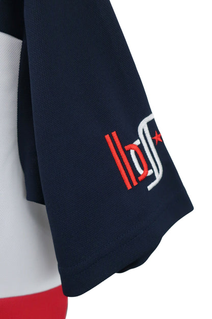 BEAMS GOLF(ビームスゴルフ) ポロシャツ ネイビー白赤 レディース M A