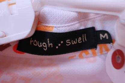 rough&swell(ラフ＆スウェル) ポロシャツ 白オレンジ系総柄 メンズ M A