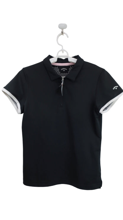Callaway(キャロウェイ) ハーフジップポロシャツ 黒 レディース M 241-9157800 A
