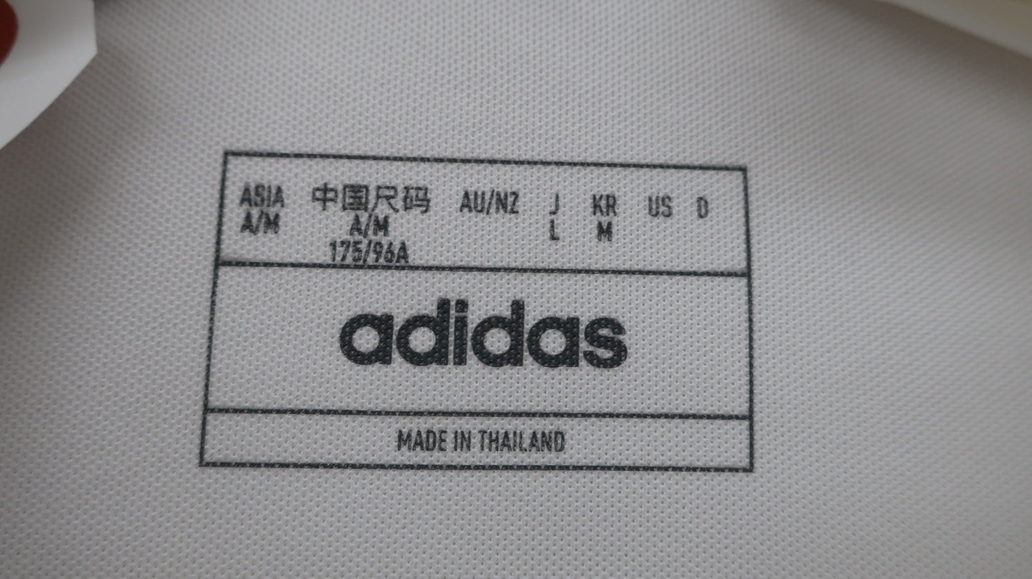adidas(アディダス) ポロシャツ 白グレー総柄 メンズ L A