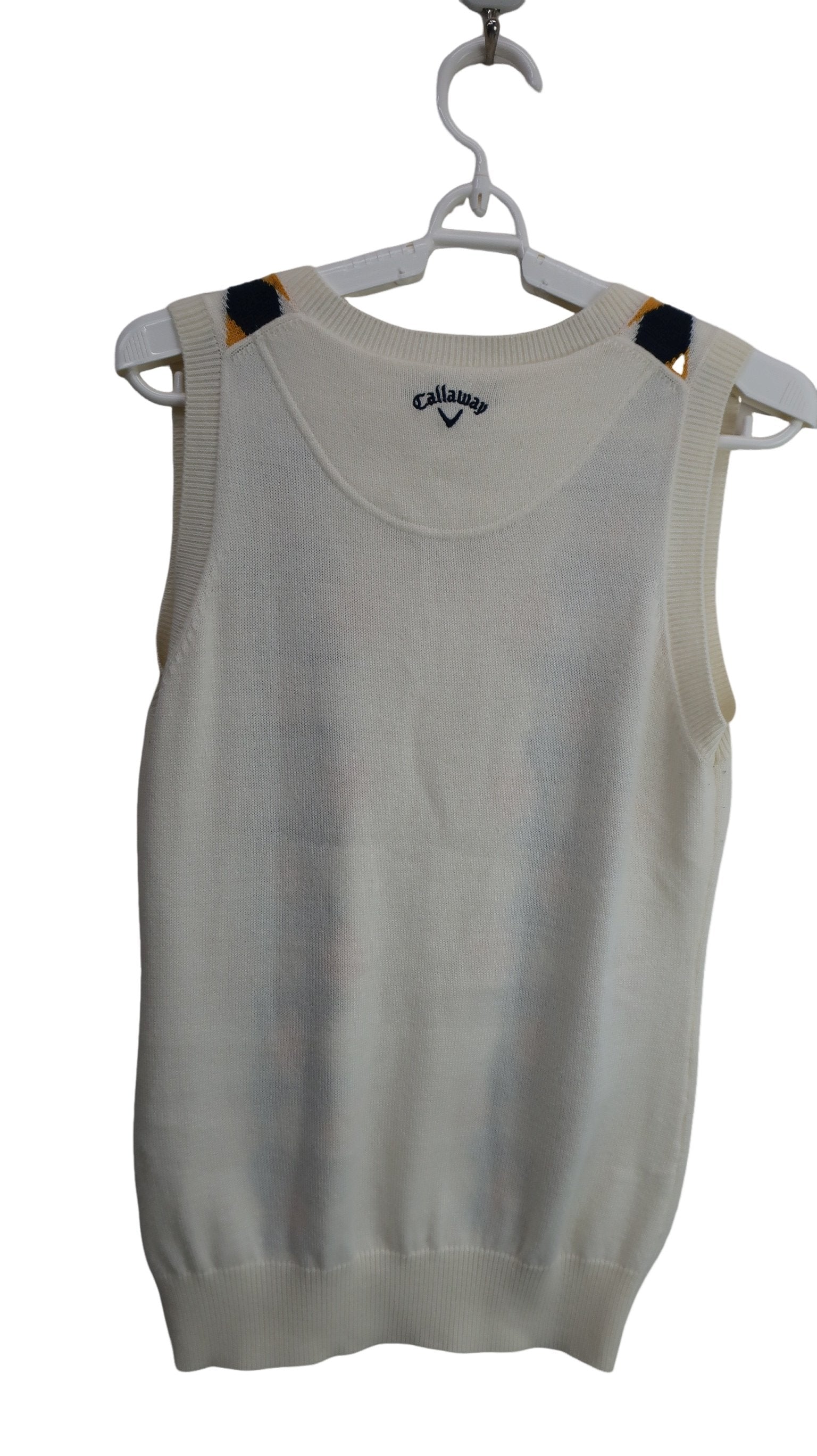 Callaway(キャロウェイ) ニットベスト クリームアーガイル柄 レディース M 241-261835 A