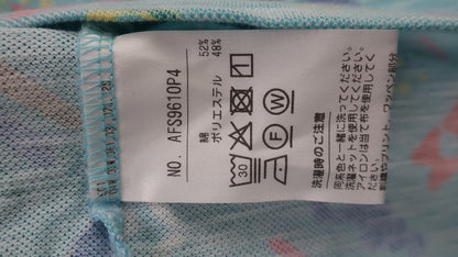 and per se(アンパスィ) ポロシャツ 水色総柄 レディース L A