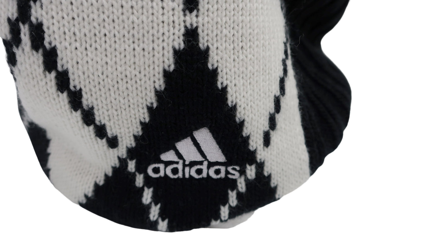 adidas(アディダス) ニットネックウォーマー 黒白総柄 レディース フリーサイズ A