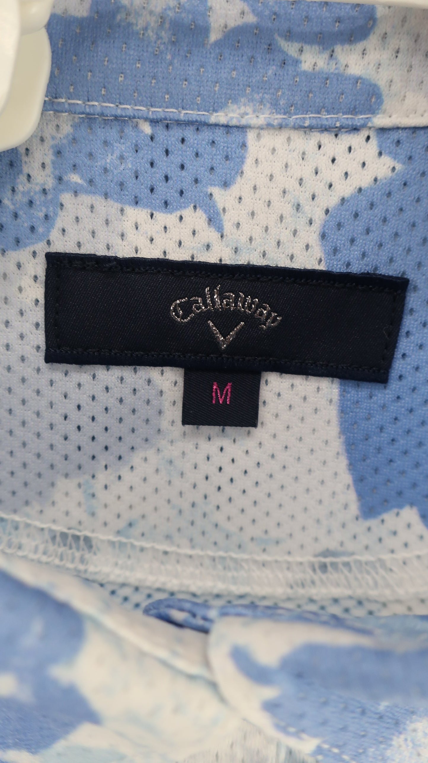 Callaway(キャロウェイ) ポロシャツ 水色白総柄 レディース M C25134215 A