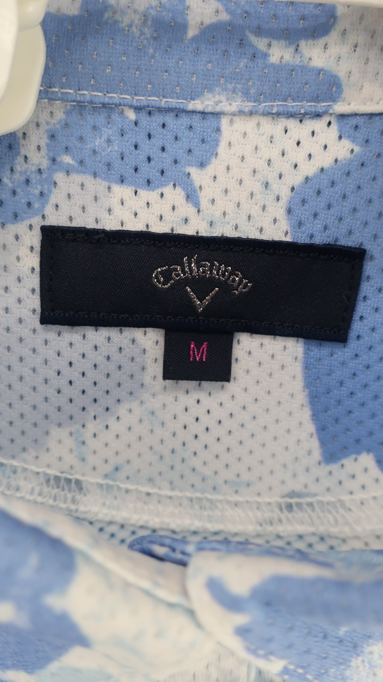 Callaway(キャロウェイ) ポロシャツ 水色白総柄 レディース M C25134215 A