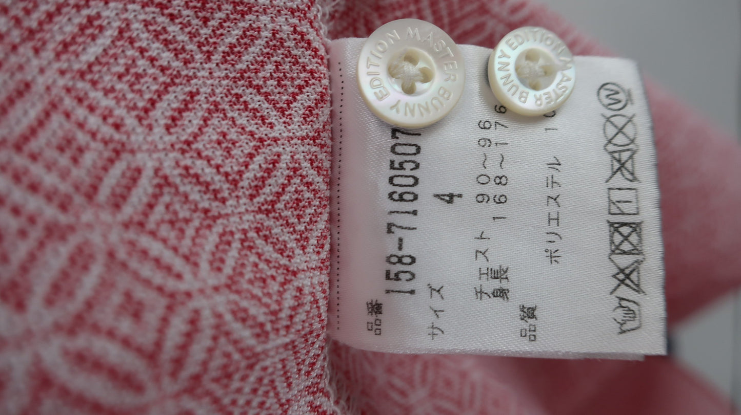 MASTER BUNNY EDITION(マスターバニーエディション) ポロシャツ 赤総柄 メンズ 4 158-7160507 A