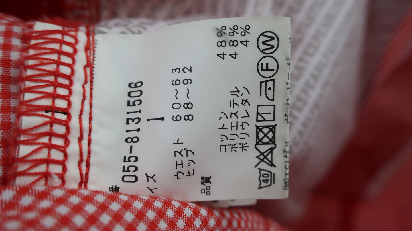 PEARLY GATES(パーリーゲイツ) パンツ 赤チェック レディース 1 055-8131506 A
