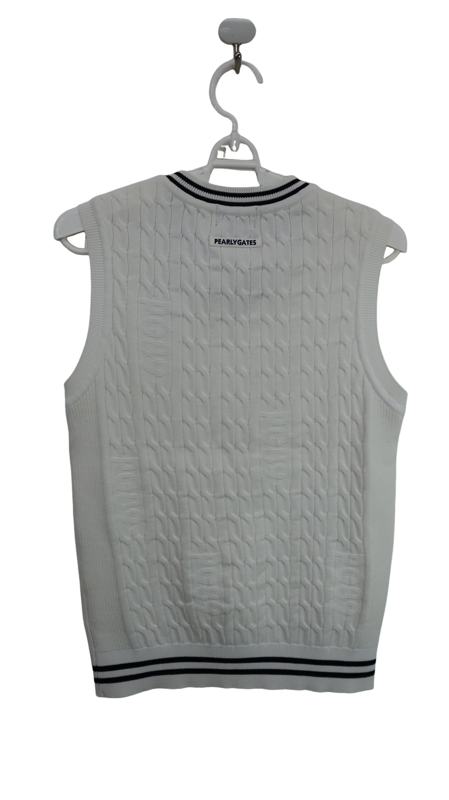 PEARLY GATES(パーリーゲイツ) ニットベスト 白 レディース 0 055-1173302 A