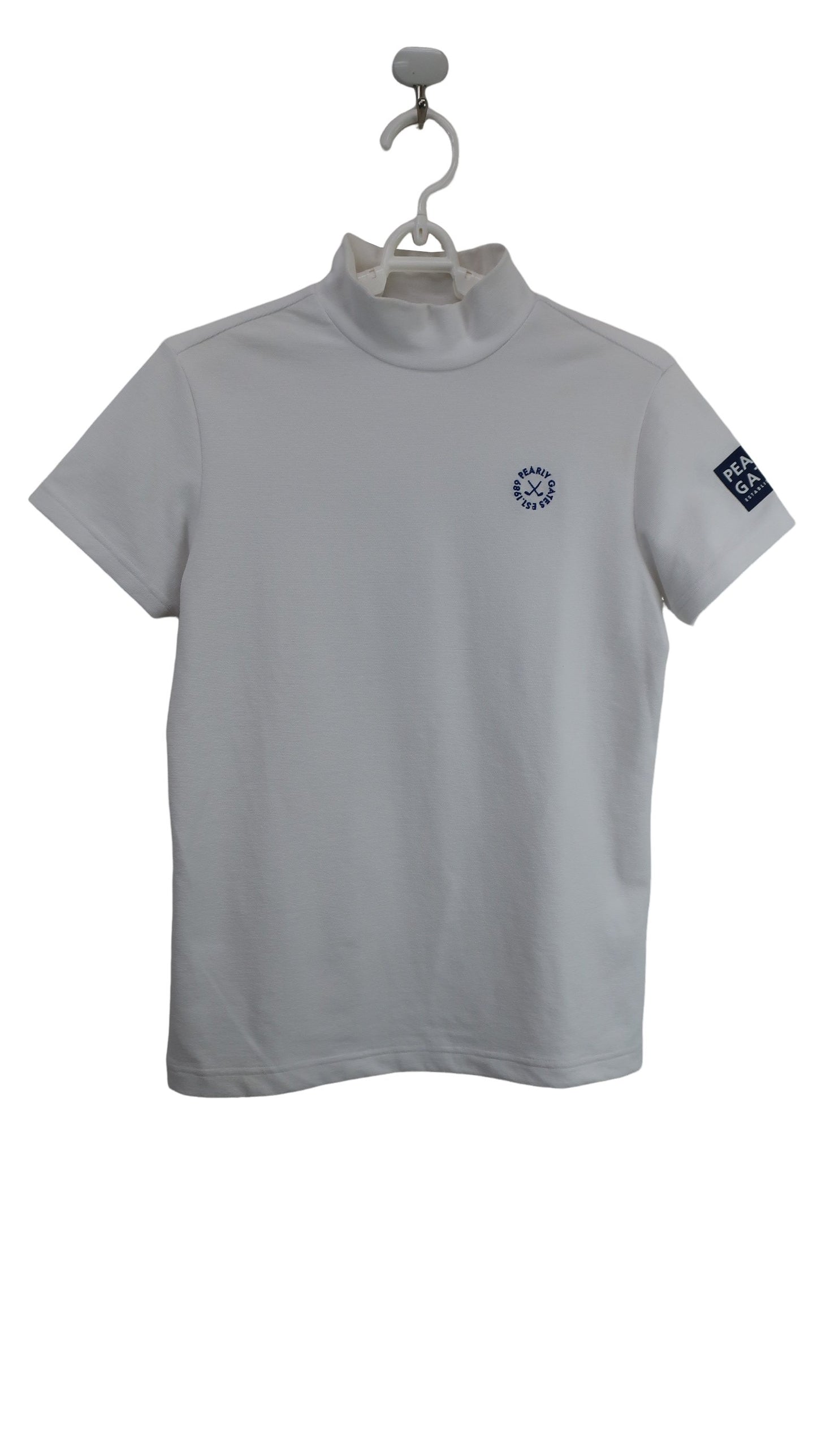 PEARLY GATES(パーリーゲイツ) 半袖モックネックシャツ 白 レディース 1 055-3267602 B