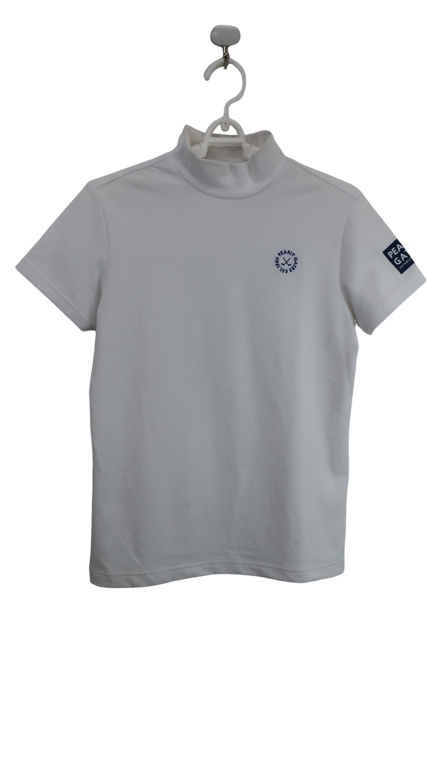 PEARLY GATES(パーリーゲイツ) 半袖モックネックシャツ 白 レディース 1 055-3267602 B