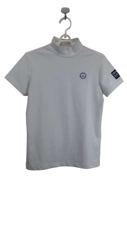 PEARLY GATES(パーリーゲイツ) 半袖モックネックシャツ 白 レディース 1 055-3267602 B