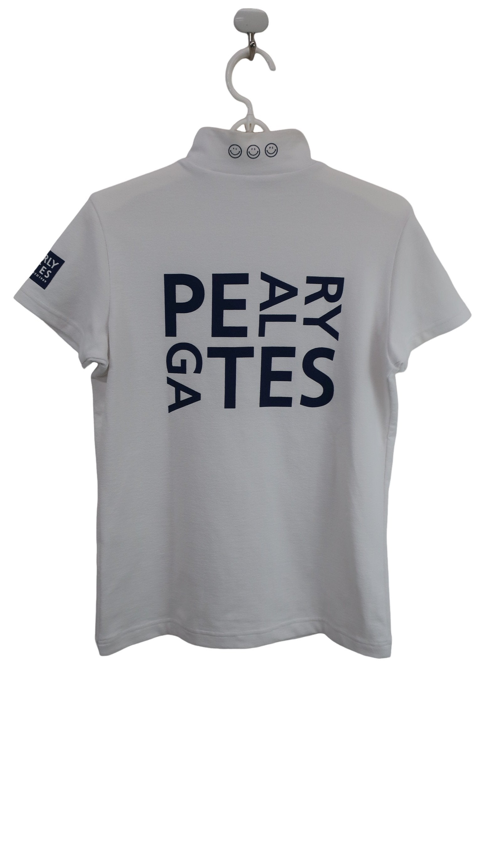 PEARLY GATES(パーリーゲイツ) 半袖モックネックシャツ 白 レディース 1 055-3267602 B