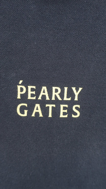 PEARLY GATES(パーリーゲイツ) 半袖モックネックシャツ ネイビー レディース 0 055-2167350 B