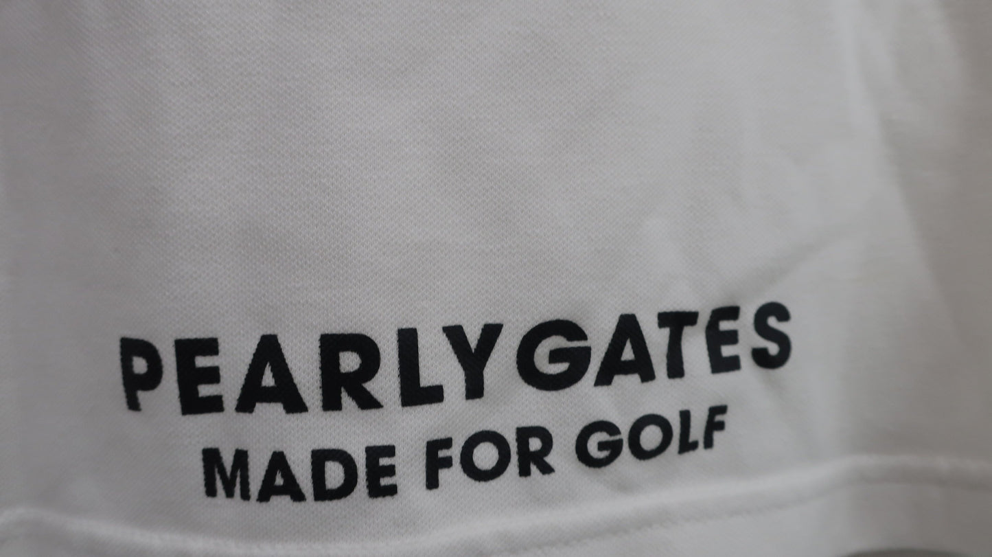 PEARLY GATES(パーリーゲイツ) 半袖モックネックシャツ 白 レディース 0 055-2267608 C