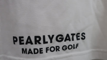 PEARLY GATES(パーリーゲイツ) 半袖モックネックシャツ 白 レディース 0 055-2267608 C