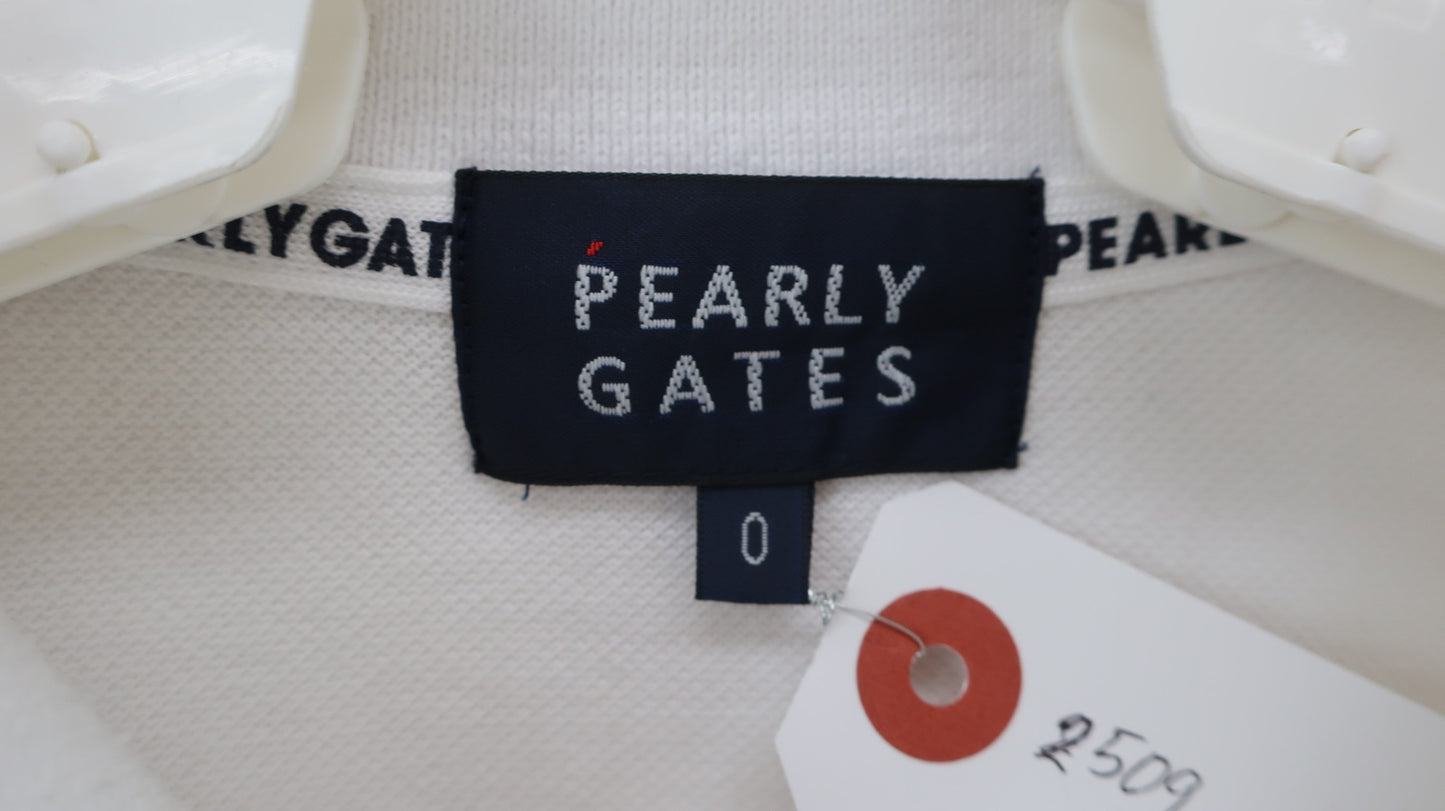 PEARLY GATES(パーリーゲイツ) ポロシャツ 白 レディース 0 055-1160318 B