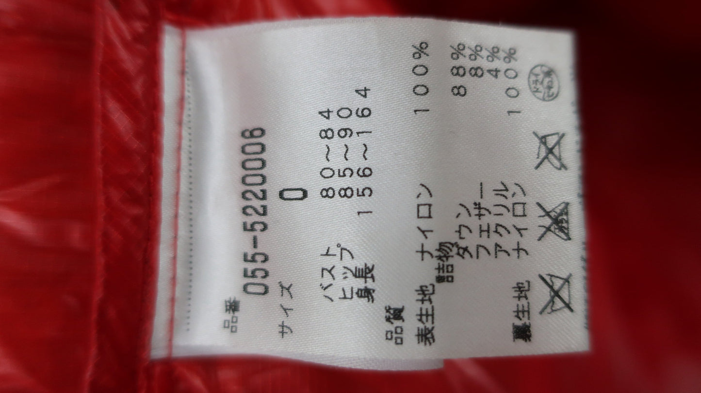 PEARLY GATES(パーリーゲイツ) ライトダウンジャケット 赤 レディース 0 055-5220006 A