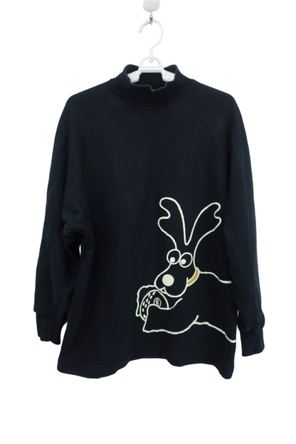 M.U SPORTS(エムユースポーツ) トレーナー 黒 レディース F B