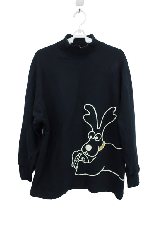 M.U SPORTS(エムユースポーツ) トレーナー 黒 レディース F B