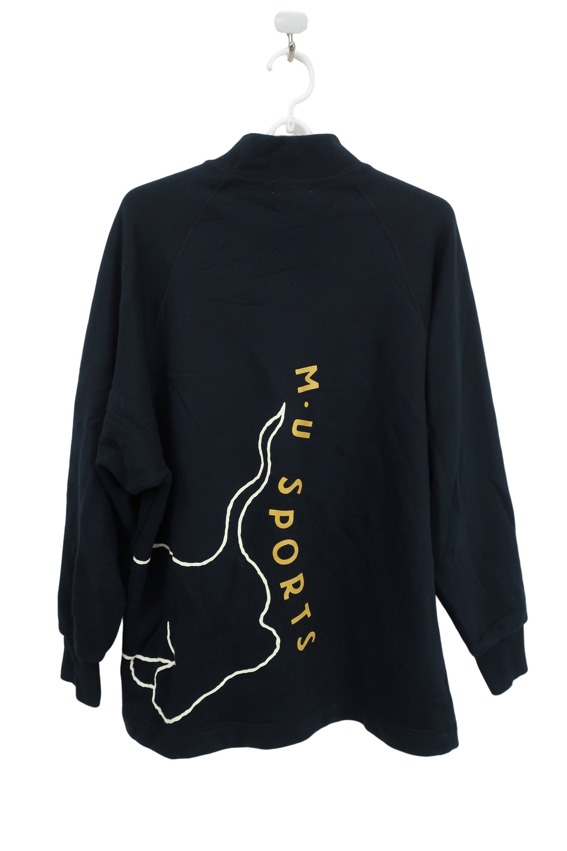 M.U SPORTS(エムユースポーツ) トレーナー 黒 レディース F B