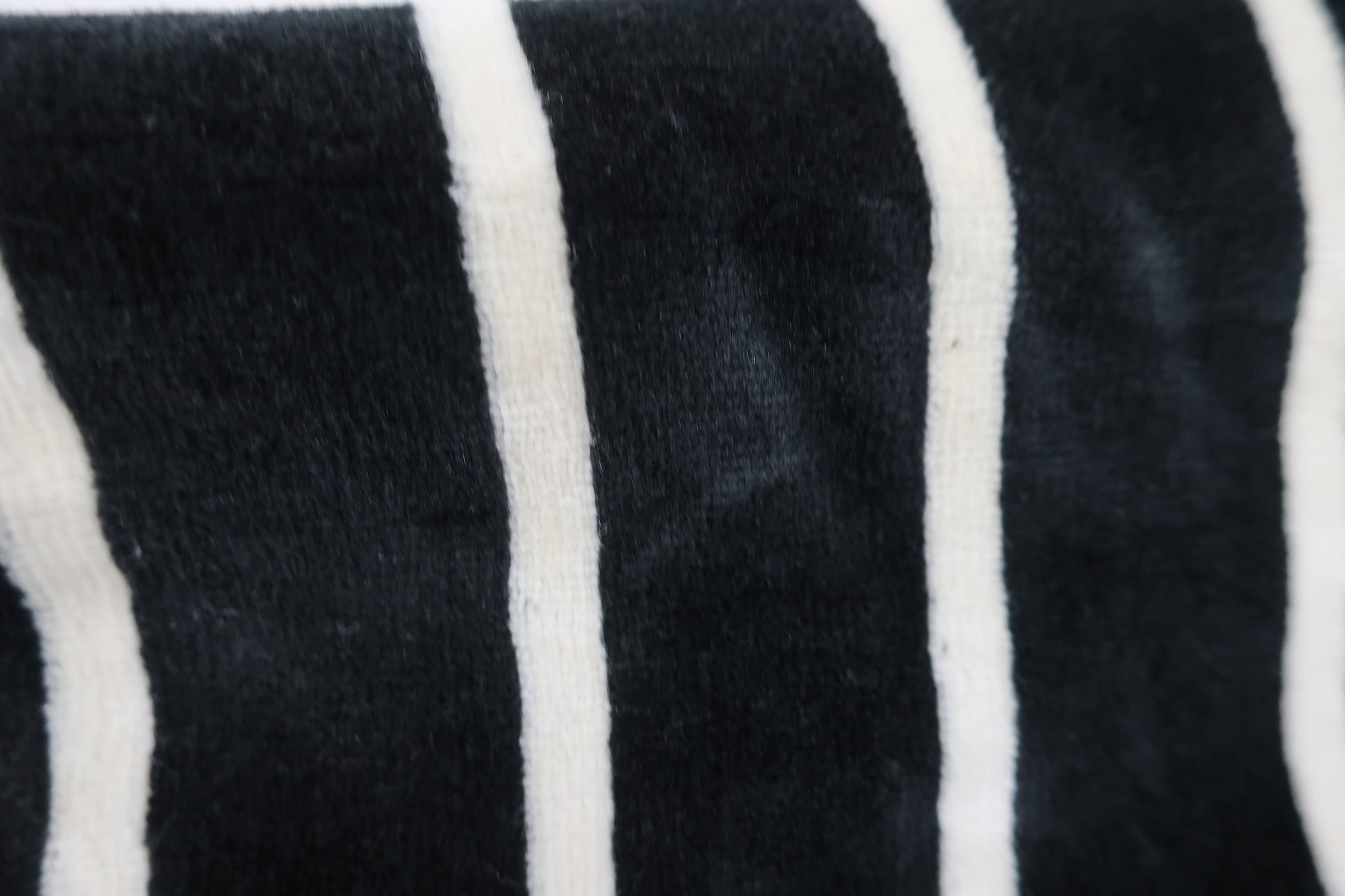 M.U SPORTS(エムユースポーツ) ハーフジップトレーナー 黒白ボーダー レディース F B