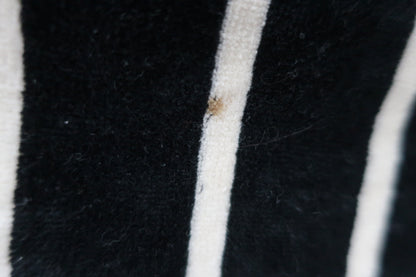 M.U SPORTS(エムユースポーツ) ハーフジップトレーナー 黒白ボーダー レディース F B