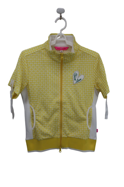 VIVA HEART(ビバハート) ジップアップトレーナー 黄色チェック レディース 40 N